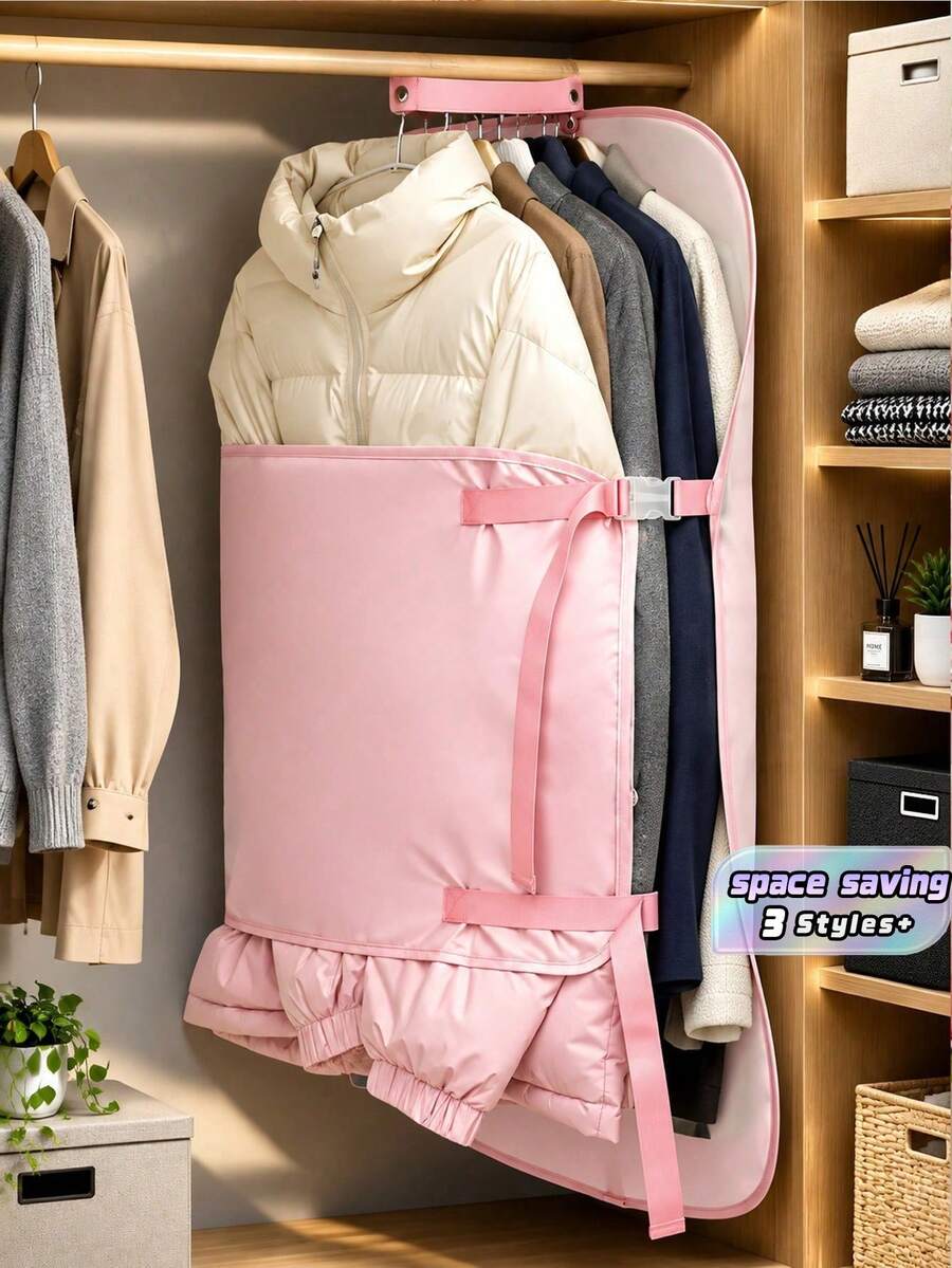 1 tấm bảng nén lưu trữ mới, tấm nén quần áo, túi bọc chống bụi cho tủ quần áo, công cụ lưu trữ tủ đồ, túi lưu trữ áo khoác vải và áo phao, bảng nén quần áo, dụng cụ sắp xếp tủ tiết kiệm không gian, túi lưu trữ gấp gọn chống bụi cho áo khoác, áo len, đồ mặc theo mùa - Nhiều màu - Xem 1