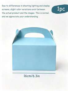 12/1pc Macaron Rainbow Solid Color Handheld Horn Candy Box With Handle, Party Gift Paper Box, Birthday Party, Wedding And Anniversary Gift Box, Baking Cake Takeout Box, Holiday Candy, Cookie And Pastry Packaging Box - Multicolor - View 9