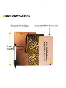 1PC PU Leather Long Zipper Wallet With Wrist Strap Multi Card Slots Large Capacity Classic Leopard Print Texture Clutch Purse Portable Phone Money Card Organizer For Daily Travel Casual Use Unisex Fashion Accessory - Multicolor - View 8