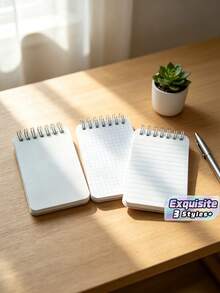 4Pcs Portable Pocket Notebook Set, 60 Sheets Per Book, Thick Grid Dot Page Mini Notepad, Student English Exercise Book Travel Memo Stationery - multicolor - View 1
