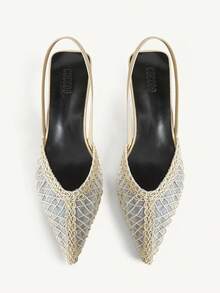 CUCCOO CHICEST Ladies, Bows, High Heels. - Apricot - View 2