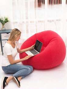 Inflatable Sofa, Inflatable Camping Chair, Inflatable Lounge Sofa, Inflatable Chair, Folding Portable Inflatable Chair, Inflatable Sofa For Living Room, Bedroom, Reading Room, Suitable For Bedroom, Balcony, Outdoor Camping, Easy To Store And Carry. - Multicolor - View 6