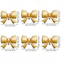The Bow-Tie Aluminum-Foil Balloon Set Is Suitable For Birthday Parties, Engagement Ceremonies, Girl-Themed Banquets, And Interior Decoration Of Shops. - 6 22-inch bows. - View 18