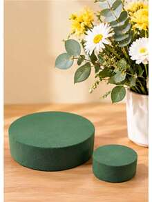 Round Green Floral Foam, Cylindrical Flower Mud For Fresh & Artificial Flower Arrangement, Florist Supply For Wedding Party Home Decor - Round - View 6