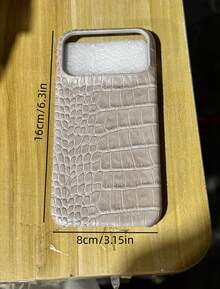 Crocodile Texture Hard Case Compatible With Iphone 17Pro Max Rugged Half Shell Cover Shockproof Anti Scratch Slim Drop Protection - Grey - View 7