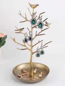 1PC Iron Metal Large Capacity Storage Rack Jewelry Organizer Display Stand For Bedroom Dressing Table Shop Store Counter Display Home Organization Gift - Multicolor - View 10