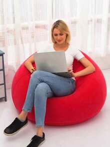 Inflatable Sofa, Inflatable Camping Chair, Inflatable Lounge Sofa, Inflatable Chair, Folding Portable Inflatable Chair, Inflatable Sofa For Living Room, Bedroom, Reading Room, Suitable For Bedroom, Balcony, Outdoor Camping, Easy To Store And Carry. - Multicolor - View 2