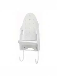 1 PC Heavy Duty Wall Mounted Ironing Board Holder Double Hooks No Power Space Saving Compatible Standard Steamers Compact Easy Install Laundry Organizer Strong Support Durable Quick Mount - multicolor - View 6