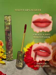 Frida Kahlo X SHEIN 1 buah Velvet Lip Glaze, warna Maple Tomato, lipstik bernuansa oranye, halus dan tahan lama. - Tomat gula maple - View 1