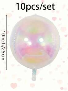 18‑Inch Heart‑Shaped Foil Balloon Set, Ideal For Wedding Decor, Engagement Parties, Birthday Parties And Anniversaries. Renderings Are For Reference Only. Balloons Only, Contents And Accessories Are Not Included. - 10 10 inch 4D balls - View 20