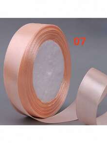25 Yards 2cm Width Ribbon Satin Rose Flower RibbonFor Wedding Gift Wrapping Decoration DIY Crafts, - Multicolor - View 10