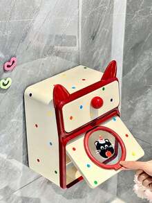 1PC Creative Wall Mounted No Drill Waterproof Tissue Box Paper Towel Holder Facial Tissue Storage Organizer Shelf Multifunctional Space Saving For Bathroom Kitchen Home Daily Use Bathroom Accessories - Multicolor - View 7
