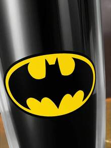 BATMAN X SHEIN 24 Oz / 700 Ml 雷射酷感平底杯，附心形閃亮裝飾 - 黑色 - 查看 5
