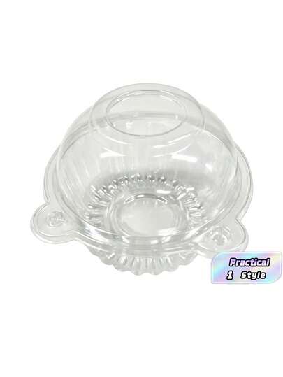 Clear Plastic Box With Lids For Cupcakes - Perfect For Storing Cookies, Cream, And Sandwiches, Ideal For Parties And Birthday Decorations