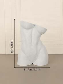 1PC Standard Size Modern Art Human Figure Shaped Sculptural Vase With Sleek Contemporary Minimalist Design For Home Desktop Tabletop Centerpiece Dried Fresh Flower Display Sturdy Non Slip Base Lightweight Easy Clean Space Saving Versatile Use - A - View 2