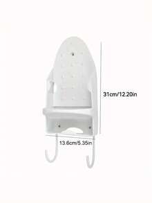 1 PC Heavy Duty Wall Mounted Ironing Board Holder Double Hooks No Power Space Saving Compatible Standard Steamers Compact Easy Install Laundry Organizer Strong Support Durable Quick Mount - multicolor - View 2