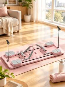 5-In-1 Foldable Pilates Board - Portable Pilates Training Board - Home Fitness Equipment With Resistance Bands, Made Of PP Anti-Twist Material, Great For Abs And Core Workouts, Perfect For Home Exercise - Multicolor - View 10