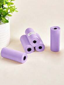 5 Rolls = 75 Pcs/15 Portable Car Garbage Bags For Baby Travel, One Roll, Love Printing Garbage Bags, Outdoor Disposable Garbage Bags, Cat And Dog Toil - Multicolor - View 21