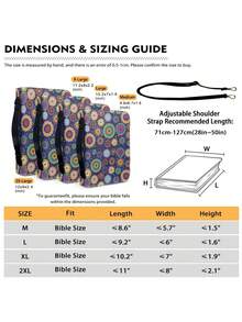 1PC Large Capacity Lightweight Waterproof Wear Resistant Shoulder Strap Bible Bag Multi Pockets Lay Flat Reading Design Holds Phone Pens Notebook Cards Anti Loss Organizer For Church Christian Women Men Sunday Service Bible Study Christian Gift - Multicolor - View 9