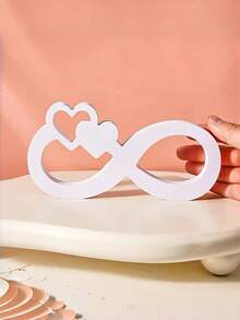 NEWMOJI® X SHEIN 1PC Standard Size Lightweight Non Slip Scratch Resistant Waterproof Easy Clean Modern Minimalist Infinity Symbol And Heart Shape Desktop Decoration Ornament Sculpture For Home Office Desk Bookshelf Shelf Living Room Bedroom - multicolor - View 4