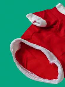PETSIN Baju Hewan Peliharaan Berbahan Fleece Bertema Natal, Santa Merah, Pakaian Liburan Anjing - MultiWarna - View 8