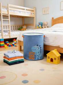1PC Large Capacity Cotton Linen Drawstring Dirty Laundry Basket Collapsible Storage Bin Dustproof Woven Hamper Holder For Bedroom Bathroom Laundry Room Home Organization Gift - View 6