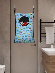 1PC Large Capacity Durable Polyester Fade Resistant Breathable Sturdy Hanging Door Laundry Bag Dirty Clothes Organizer Space Saving Lightweight Easy Install For Bedroom Bathroom Laundry Room Balcony Dorm Apartment Home Laundry Storage Hamper - Multicolor - View 7