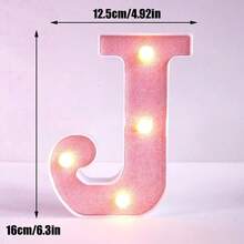 1pc 16cm Home Decor LED Letter & Number Lights, Battery Power 1st 18th 30th 50th Birthday Party Decor Marquee Number Letter Sign Light,Light Up Letters For Wall Decor Bedroom Decor,Proposal Wedding Decoration Illuminated Alphabet Sign - Pink - View 39