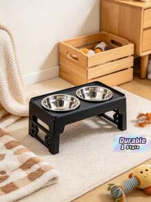 基礎寵物碗，寵物愛好者的理想選擇 - 黑色 - 查看 1