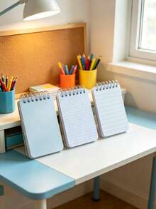 4Pcs Portable Pocket Notebook Set, 60 Sheets Per Book, Thick Grid Dot Page Mini Notepad, Student English Exercise Book Travel Memo Stationery - multicolor - View 7