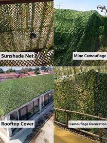 1 Piece Camouflage Net Military Net Lightweight And Durable Sunshade Net, Sunshade Sail Canopy Outdoor Decoration Jungle Hunting Blind Spot Shooting Camping Photography Mesh Net - camouflage - View 7