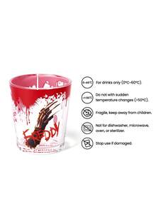 A Nightmare on Elm Street X SHEIN 1個 11.5oz/340ml 鈉鈣玻璃水杯，適用於水、果汁、氣泡水、咖啡等 - 無色 - 查看 3