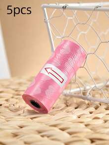 5 Rolls = 75 Packs, Baby Travel Portable Car Garbage Bags, Love Printing Garbage Bags, Outdoor Disposable Garbage Bags, Cat And Dog Toilet Bags. - Multicolor - View 19
