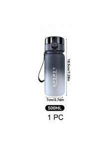 1 个 500ml/650ml/1800ml 运动水瓶，大容量塑料渐变水瓶，返校，户外运动水瓶，便携式运动健身旅行水瓶，渐变色塑料饮水瓶，男女通用，直接饮用水瓶，易于操作，非常适合户外运动、学校、健身，夏季海滩之旅必备品，圣诞节节日礼物 - 黑與白 - 查看 11