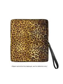 1PC PU Leather Long Zipper Wallet With Wrist Strap Multi Card Slots Large Capacity Classic Leopard Print Texture Clutch Purse Portable Phone Money Card Organizer For Daily Travel Casual Use Unisex Fashion Accessory - Multicolor - View 4
