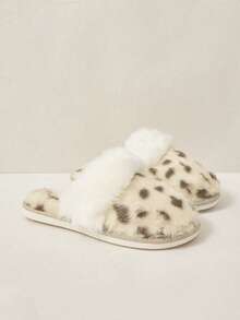 Cuccoo Ladies Home Slippers, Plush Inner, Comfortable And Warm, Beige, Embroidered Decoration, Flats - P-A8892 White - View 2