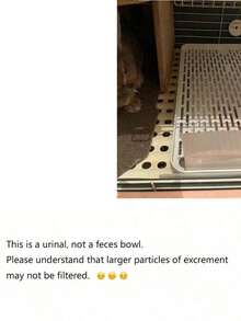 Small Pet Waste Box Made Of Pp Material With Double Layer Anti-Leakage, Holey Drainage(Drain Hole Closed By Default) And Easy-To-Remove Mesh, Suitable For Small Pet Waste Management And Year-Round Feeding, Ideal For Rabbits, Guinea Pigs, Hamsters, - C-White - View 8