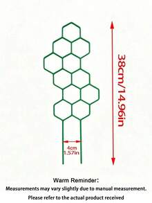 3/6 Piece Plant Climbing Support With Honeycomb Design, Plastic Rust-Resistant Shelf, Suitable For Vine Plants In Pots And Flowers, Lightweight, Foldable, Space-Saving, For Indoor/Outdoor Use In Garden, Balcony, And Patio, Multi-Purpose - One Size Fits All - View 2