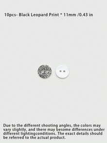 Pack 10 Pcs Premium Painted Shell Buttons Palace Style Casual Pattern Two Hole Round Small Decorative Fasteners For Shirts Cardigans Outerwear Hand‑Sewn Clothing Sewing Accessories - 10pcs - View 17