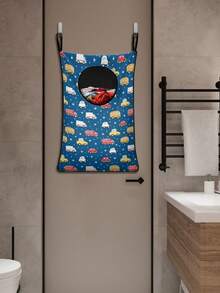 1PC Large Capacity Polyester Breathable Fade Resistant Sturdy Hanging Door Laundry Bag Dirty Clothes Organizer With Hook Space Saving Lightweight Durable For Bedroom Bathroom Laundry Room Dorm Apartment Home Laundry Storage Hamper - Multicolor - View 7