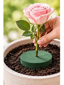 Round Green Floral Foam, Cylindrical Flower Mud For Fresh & Artificial Flower Arrangement, Florist Supply For Wedding Party Home Decor - Round - View 8