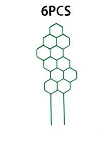 3/6 Piece Plant Climbing Support With Honeycomb Design, Plastic Rust-Resistant Shelf, Suitable For Vine Plants In Pots And Flowers, Lightweight, Foldable, Space-Saving, For Indoor/Outdoor Use In Garden, Balcony, And Patio, Multi-Purpose - One Size Fits All - View 9