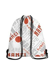 1 Buah Tas Ransel Serut Poliester dengan Motif Grafis Bola Basket, Nomor Jersey, Huruf, dan Tali Serut yang Dapat Diatur, Kantong Resleting Depan, Kapasitas Besar, Ringan, Dapat Dilipat, Tas Olahraga untuk Latihan di Gym, Permainan Bola Basket, Perjalanan, dan Aktivitas Luar Ruangan - A - View 7