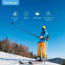 Teckwe Invisible Selfie Stick, Extended Long Pole (120cm/47.2in) | Compatible With Insta360 X5/X4/X3, Suitable For GP Hero 13/12/11, OSMO 360 Pocket 3, 1/4-Inch Extended Monopod For Action Camera - 66inch - View 1