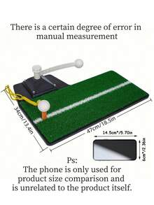 Golf Swing Trainer, Golf Hitting Mat, Chipping Practice Aid, Swing Detection Tool, Portable Personal Practice Ground For Indoor & Outdoor, Ideal Golf Equipment To Improve Swing, Accuracy & Performance - A - View 7