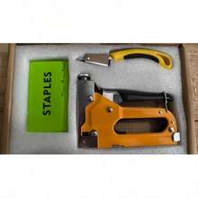 Manual Stapler Set - Heavy Duty Four In One Nail Knocker. 2100 Nails+Nail Driver Set, No Need For Electricity. Suitable For Wood, Fabric, Furniture, Roofs, Sofas, Felt, Frames - Orange - View 5