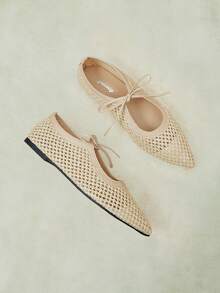 Styleloop Ladies, Willow Nails, Buckles, Flat Shoes. - Apricot - View 5