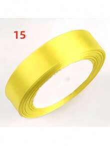 25 Yards 2cm Width Ribbon Satin Rose Flower RibbonFor Wedding Gift Wrapping Decoration DIY Crafts, - Multicolor - View 11