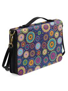 1PC Large Capacity Lightweight Waterproof Wear Resistant Shoulder Strap Bible Bag Multi Pockets Lay Flat Reading Design Holds Phone Pens Notebook Cards Anti Loss Organizer For Church Christian Women Men Sunday Service Bible Study Christian Gift - Multicolor - View 6