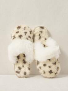 Cuccoo Ladies Home Slippers, Plush Inner, Comfortable And Warm, Beige, Embroidered Decoration, Flats - P-A8892 White - View 1